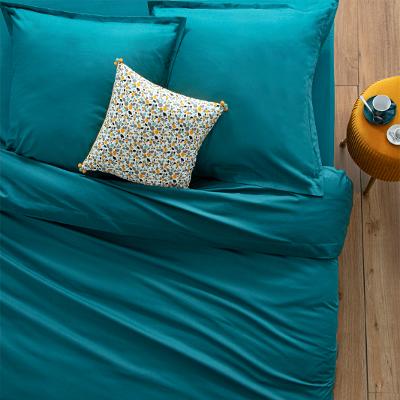 Housse de couette Bleu Canard 220x240 100% Coton