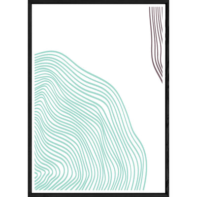 Tableau abstrait avec cadre noir POP – Taille 32x42