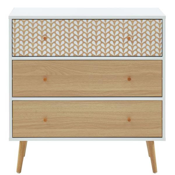 Commode en bois et blanc