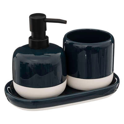 Lot de 3 accessoires de salle de bain vintage