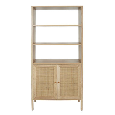 Buffet en bois et rotin H165