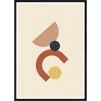 Tableau abstrait avec cadre noir – Taille 32x42
