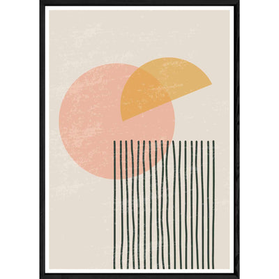 Tableau abstrait avec cadre noir – Taille 32x42