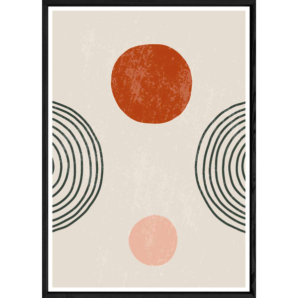 Tableau abstrait avec cadre noir – Taille 23x32