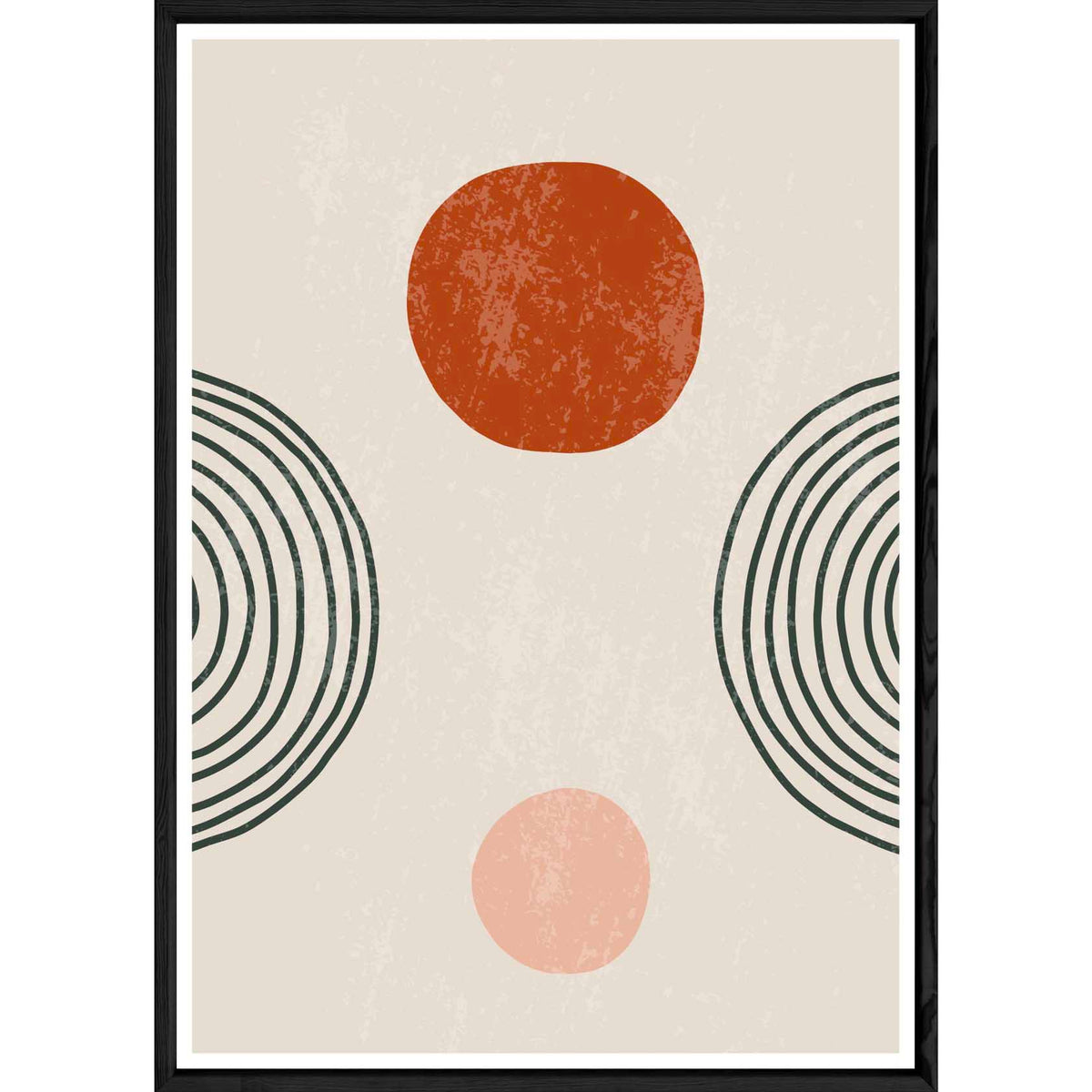 Tableau abstrait avec cadre noir – Taille 23x32