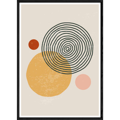 Tableau abstrait avec cadre noir – Taille 23x32