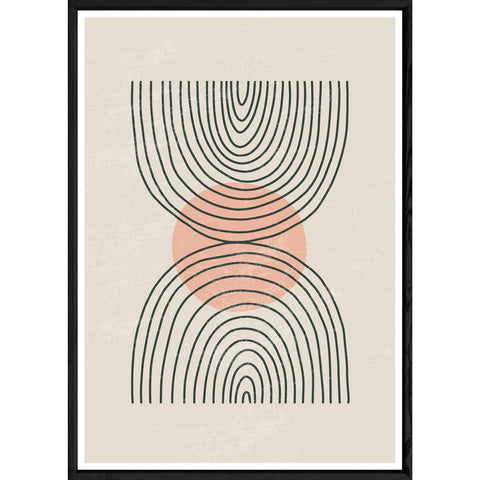 Tableau abstrait avec cadre noir – Taille 23x32