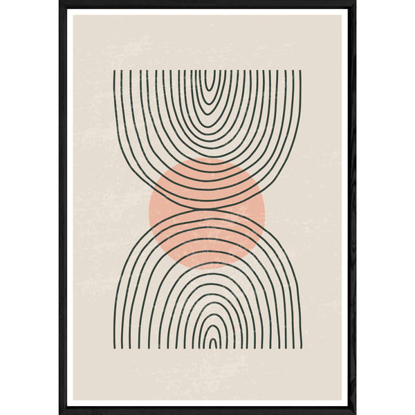 Tableau abstrait avec cadre noir – Taille 23x32