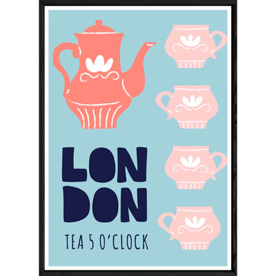 Tableau London avec cadre noir POP – Taille 32x42