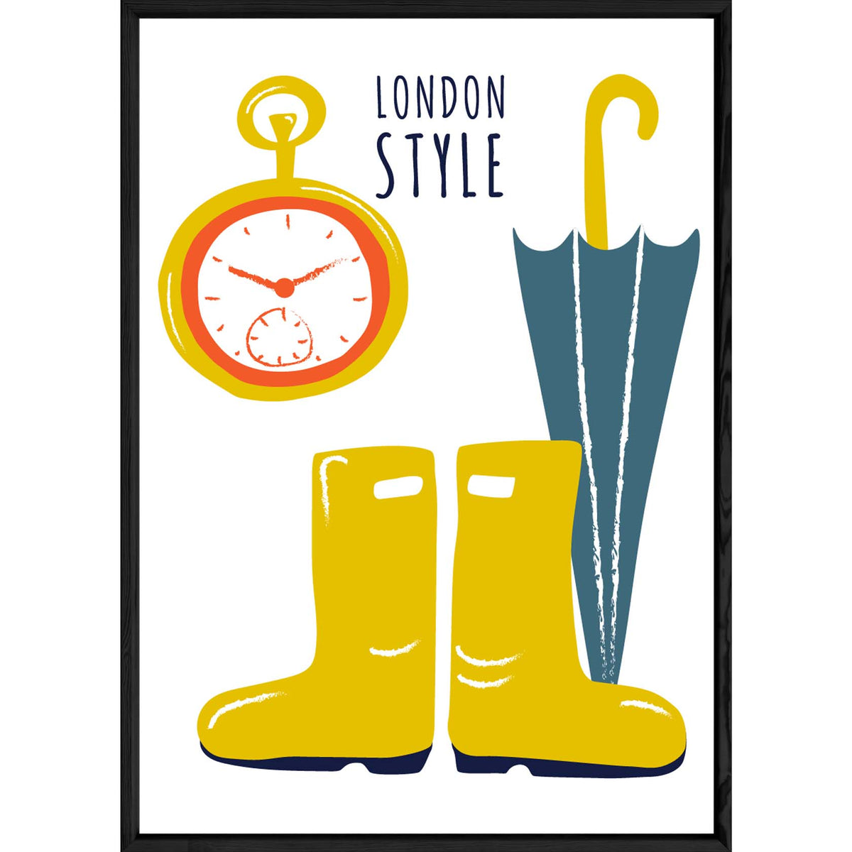 Cuadro London con marco negro POP – Tamaño 32x42