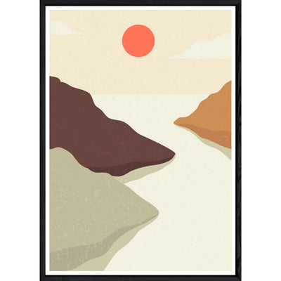 Tableau paysage avec cadre noir – Taille 32x42