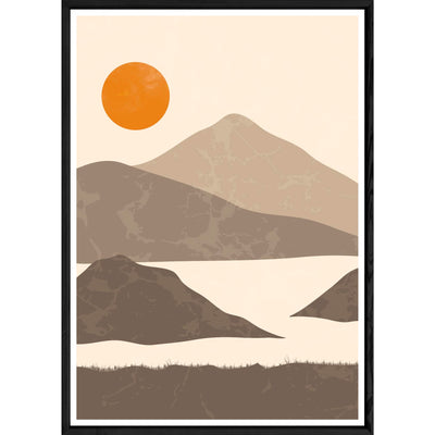 Tableau paysage avec cadre noir – Taille 32x42