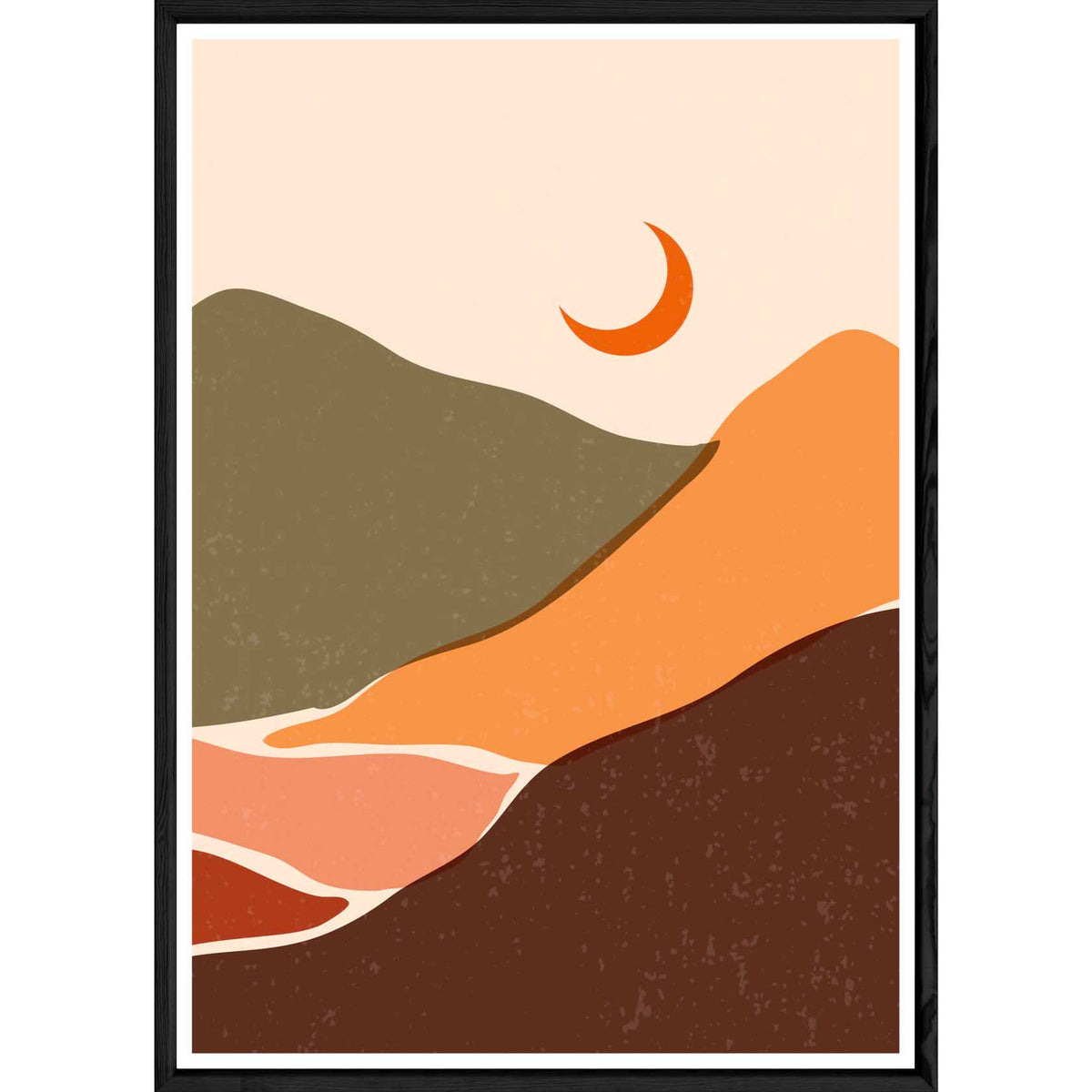 Cuadro de paisaje con marco negro – Tamaño 32x42
