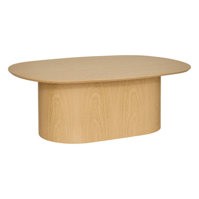 Table basse en bois arrondie art déco L100