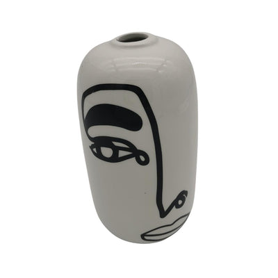 Vase monochrome visage homme H17