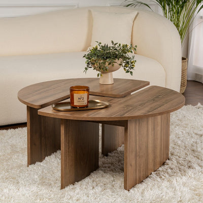Table basse Moira foncé 90 x 90 x h41cm