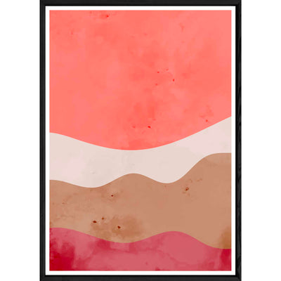 Tableau abstrait avec cadre noir – Taille 32x42