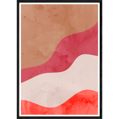 Tableau abstrait avec cadre noir – Taille 32x42