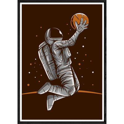 Tableau astronaute avec cadre noir POP – Taille 32x42