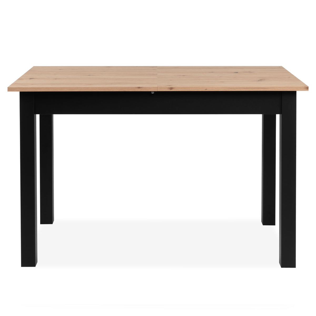 Table à manger extensible de 4 à 6 personnes en bois pied noir L120-160 x P70cm - Fabriqué en Europe