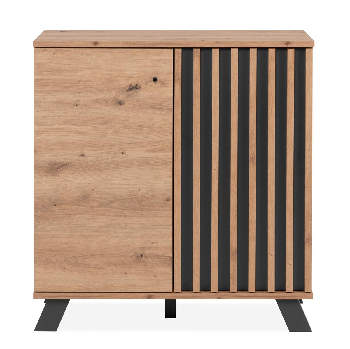 Commode 2 portes en bois L80 x P40 x H85cm - Fabriqué en Europe