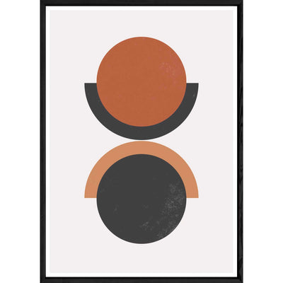 Tableau abstrait avec cadre noir – Taille 32x42