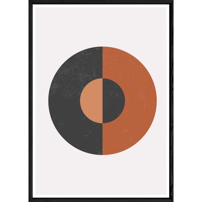 Tableau abstrait avec cadre noir – Taille 32x42