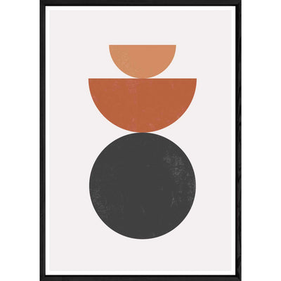 Tableau abstrait avec cadre noir – Taille 32x42