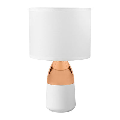 Lampe bicolore Blanche/cuivrée tactile