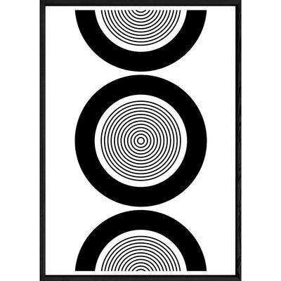 Tableau abstrait avec cadre noir – Taille 32x42