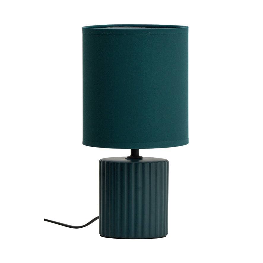 Lampe en céramique bleue H30