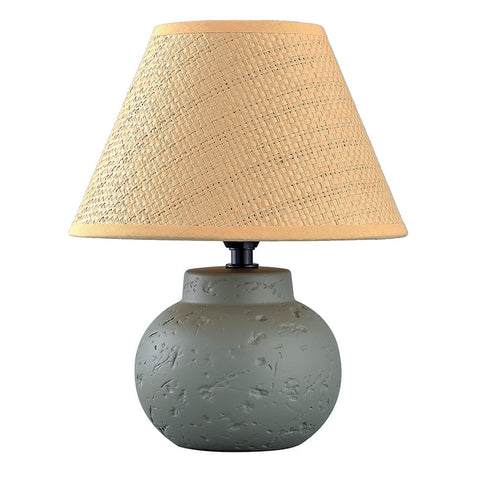 Lampe en céramique vert olive H24