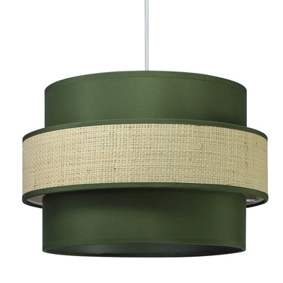 Suspension en rotin vert D28