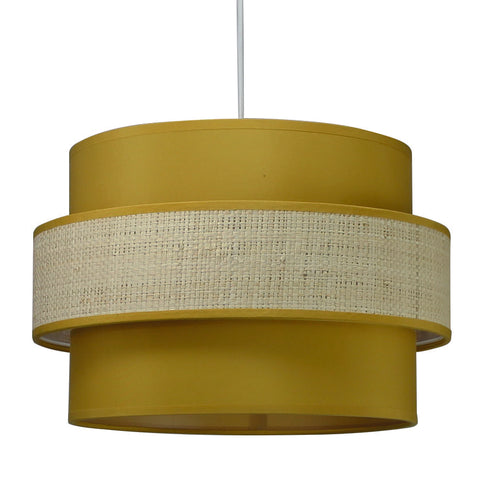 Suspension en rotin ocre D28