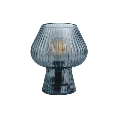 Lampe en verre fumé bleue H20