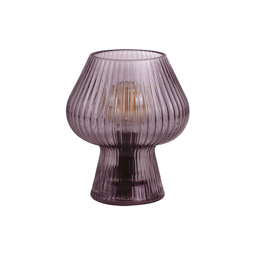 Lámpara de cristal ahumado púrpura H20