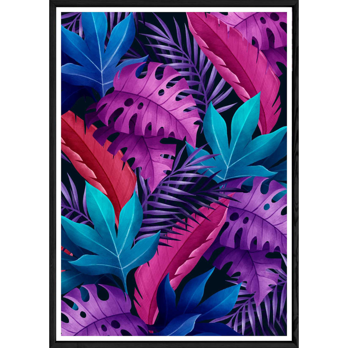 Cuadro de flor con marco negro POP – Tamaño 32x42