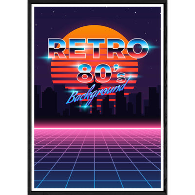 Tableau Rétro avec cadre noir POP – Taille 32x42