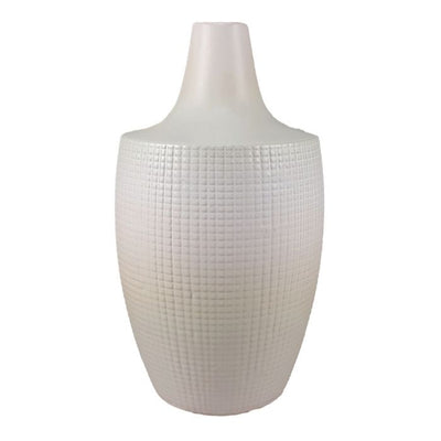Vase kano en céramique blanc H31