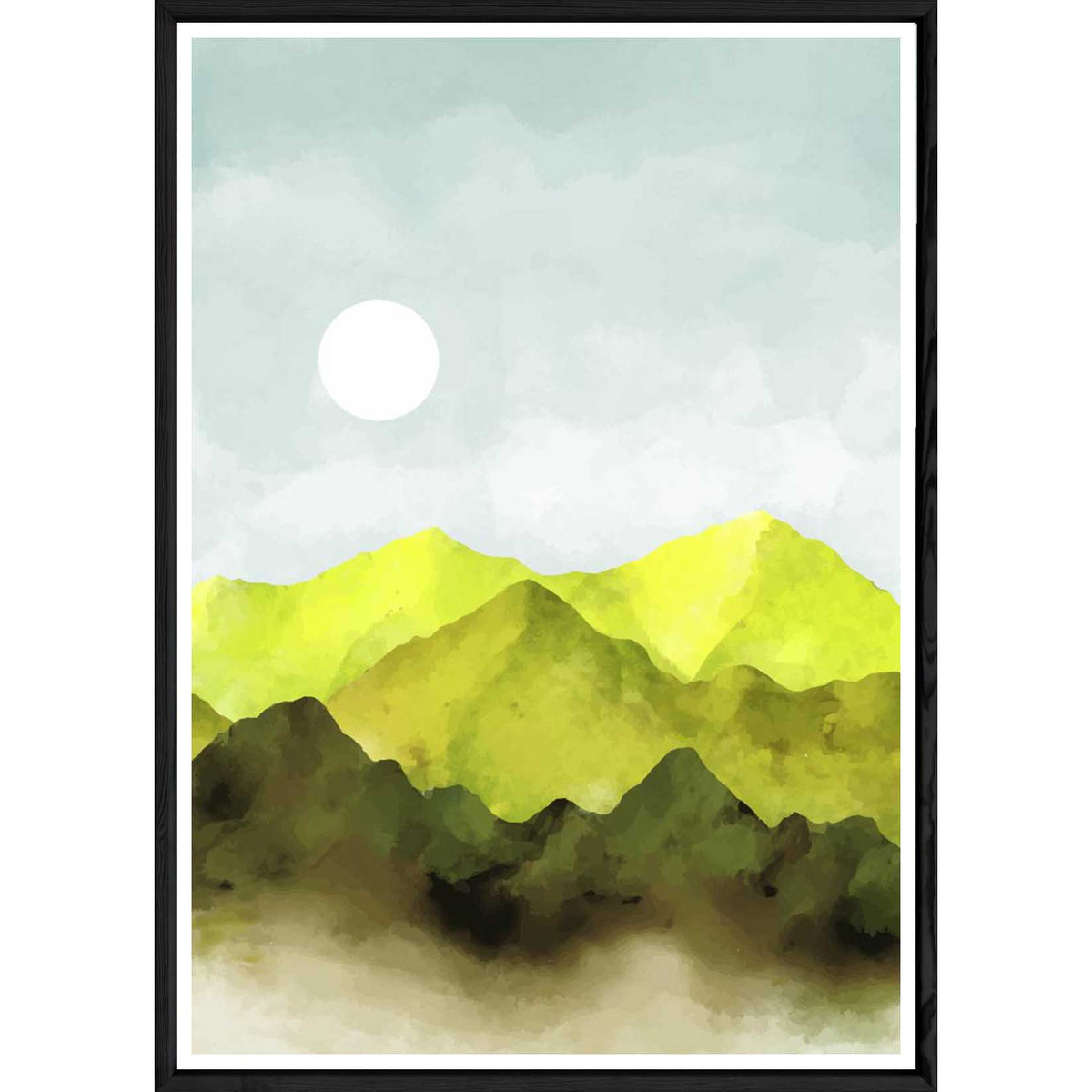 Tableau Paysage avec cadre noir POP – Taille 32x42