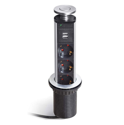 Tour cuisine 3 prises et 2 USB