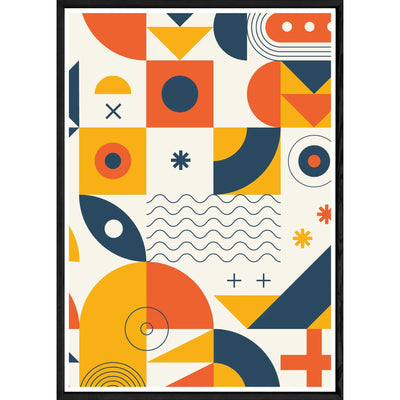 Tableau Art déco avec cadre noir – Taille 32x42