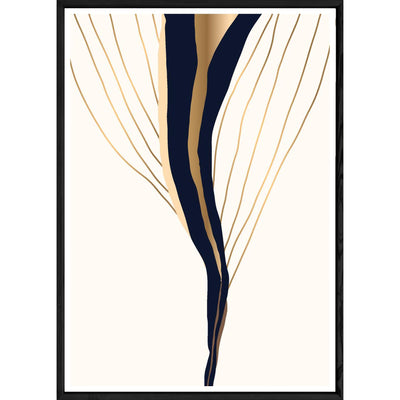 Tableau abstrait avec cadre noir POP – Taille 32x42