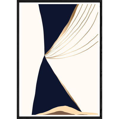 Tableau abstrait avec cadre noir POP – Taille 32x42