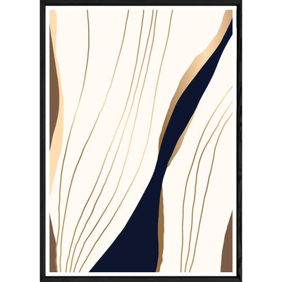 Tableau abstrait avec cadre noir POP – Taille 32x42
