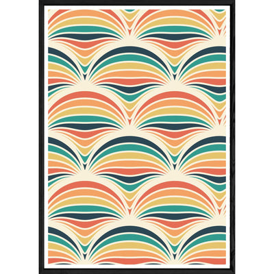 Tableau Rétro avec cadre noir POP – Taille 32x42
