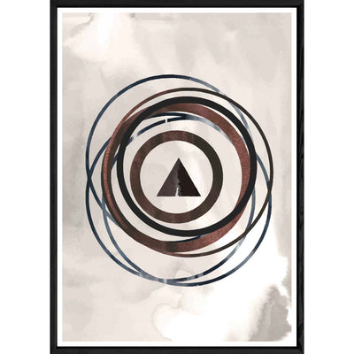 Tableau abstrait avec cadre noir – Taille 32x42