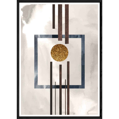 Tableau abstrait avec cadre noir – Taille 32x42