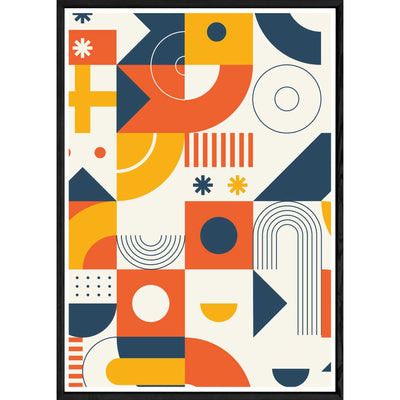 Tableau Art déco avec cadre noir – Taille 23x32