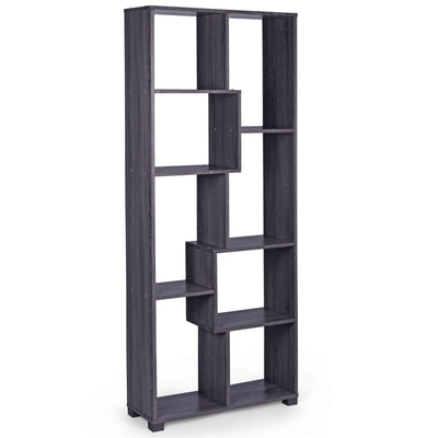 Etagère 8 blocs 180x70x24 en bois foncé
